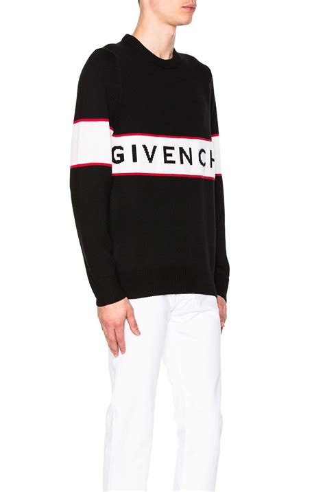 givenchy logo stripe wool sweater|4G striped sweater in wool and cotton .